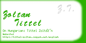 zoltan tittel business card